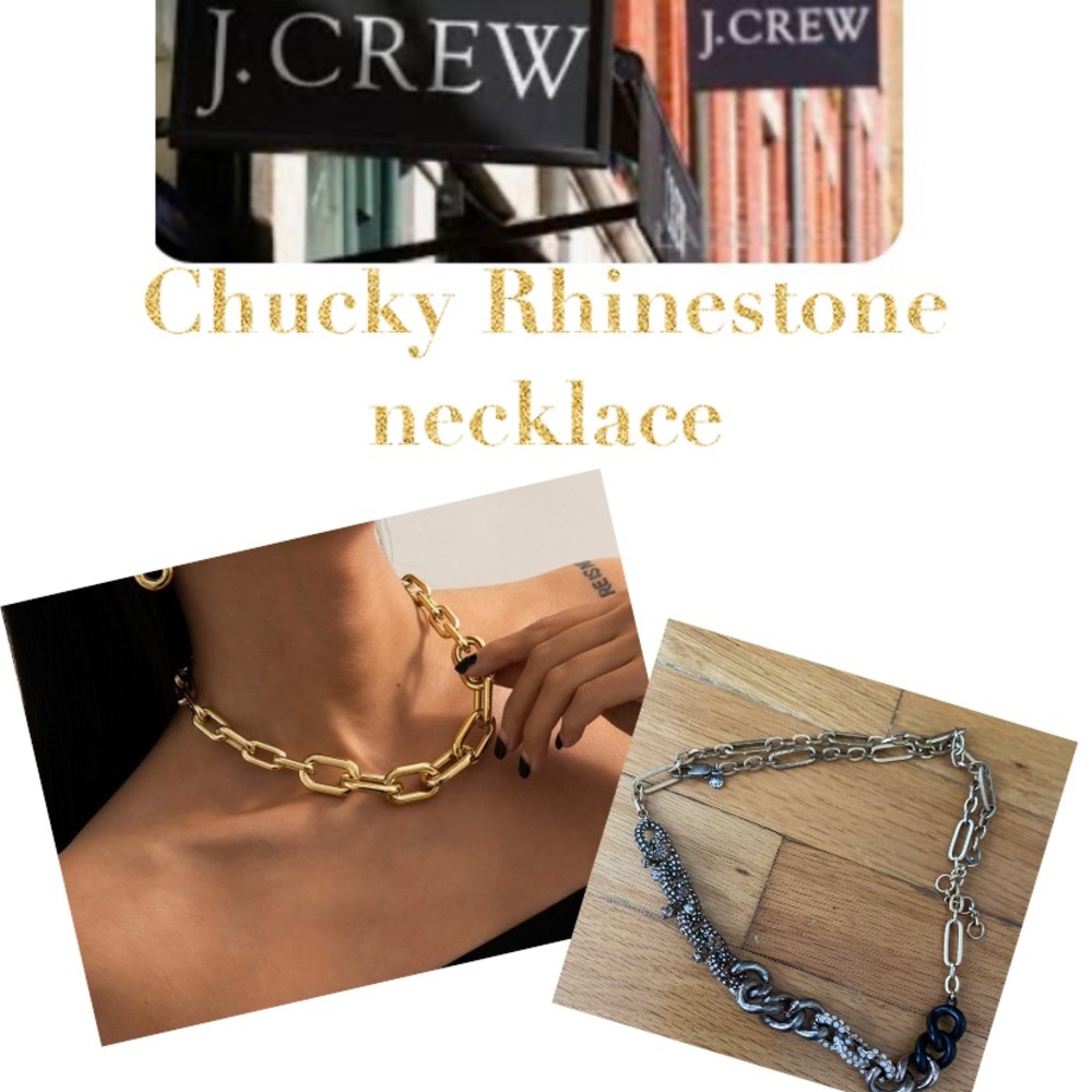 NEW Jcrew statement Chunky Rhinestones necklace
